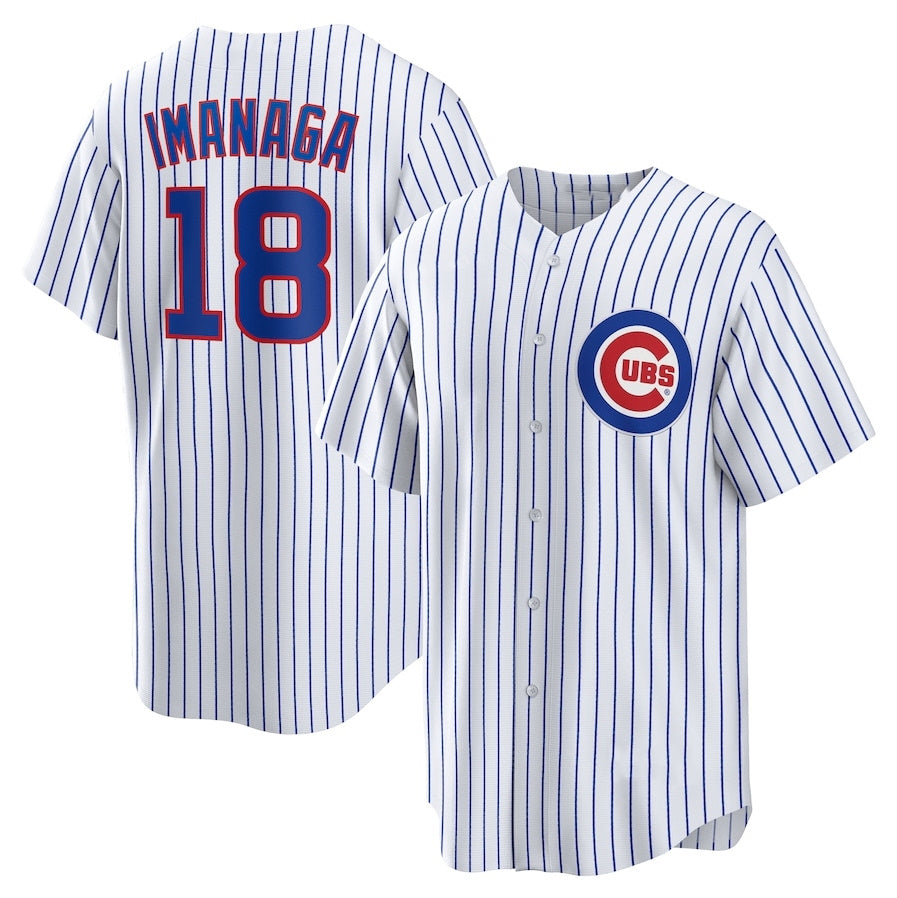 Chicago Cubs #18 Shota Imanaga Home Replica Jersey - White Stitched Baseball Jersey