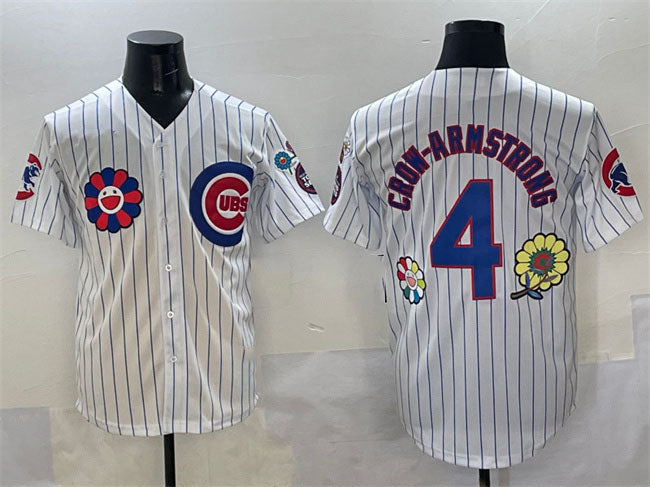 Chicago Cubs #4 Pete Crow-Armstrong White 2025 Tokyo Series Limited Stitched Baseball Jersey