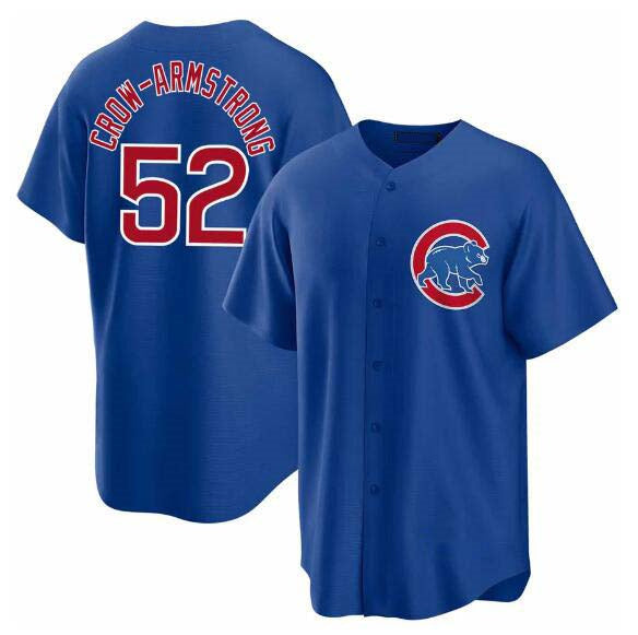 Chicago Cubs #52 Pete Crow-Armstrong Blue 2024 Cool Base Stitched Baseball Jersey