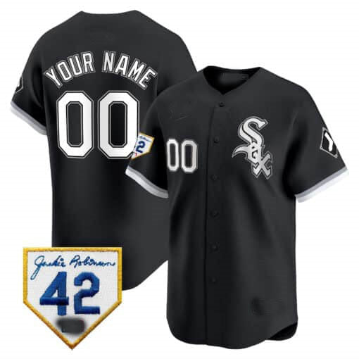 Custom Chicago White Sox 2024 Jackie Robinson Patch Vapor Premier LimitedC All Stitched Baseball Jersey