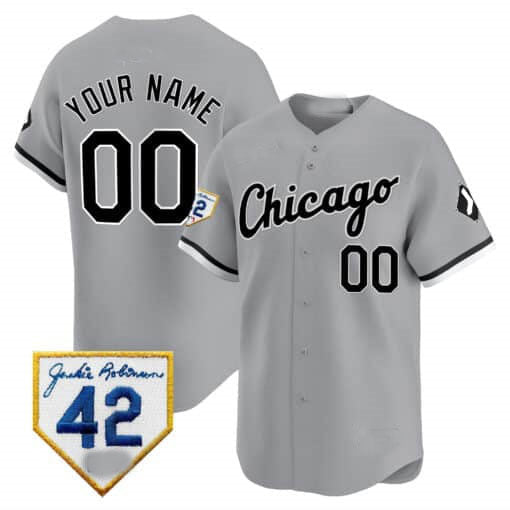 Custom Chicago White Sox 2024 Jackie Robinson Patch Vapor Premier LimitedC All Stitched Baseball Jersey