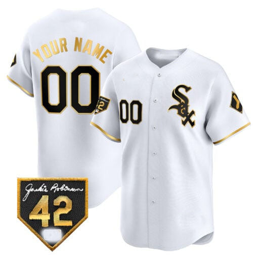 Custom Chicago White Sox 2024 Jackie Robinson Patch Vapor Premier LimitedC All Stitched Baseball Jersey