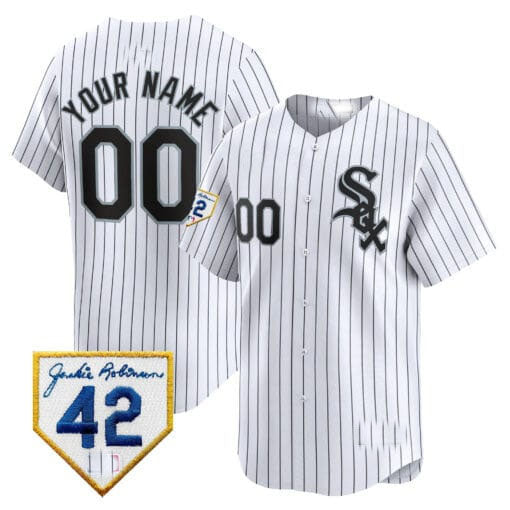 Custom Chicago White Sox 2024 Jackie Robinson Patch Vapor Premier LimitedC All Stitched Baseball Jersey
