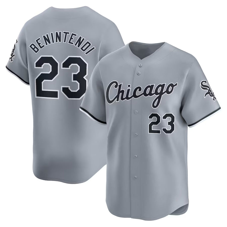 Chicago White Sox #23 Andrew Benintendi Road Limited Player Jersey C White Stitched Baseball Jersey
