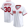 Cincinnati Reds #30 Ken Griffey Throwback Cooperstown Collection Limited Jersey - White Stitched Baseball Jerseys