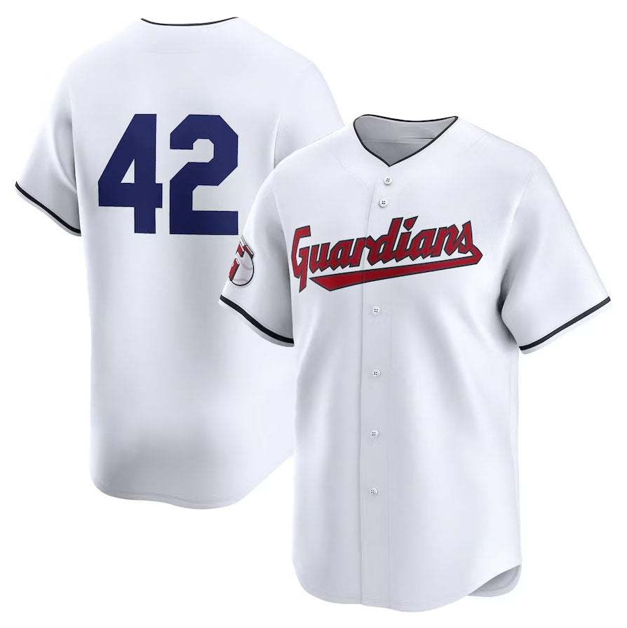 Cleveland Guardians 2024 #42 Jackie Robinson Day Home Limited Jersey C White Stitches Baseball Jerseys