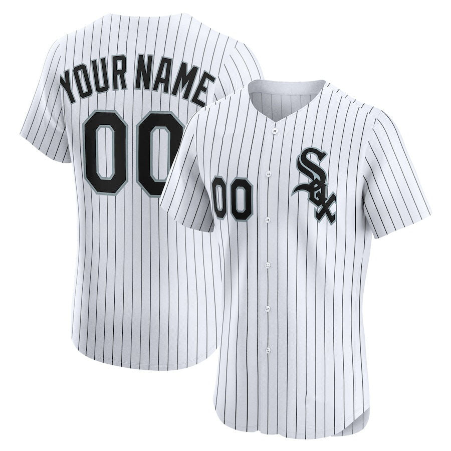 Custom Chicago White Sox Home Elite Jersey C White Stitched Baseball Jersey