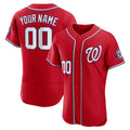 Custom Washington Nationals Scarlet Flex Base Stitched Baseball Jersey