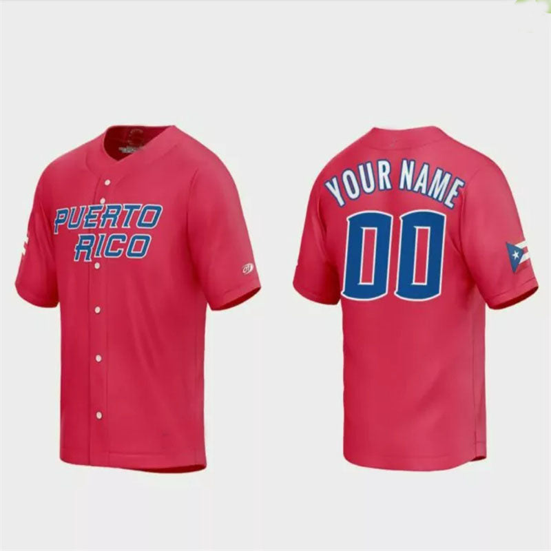 Custom World Baseball Classic 2023 World Baseball Classic Jersey C Red Stitches Baseball Jerseys