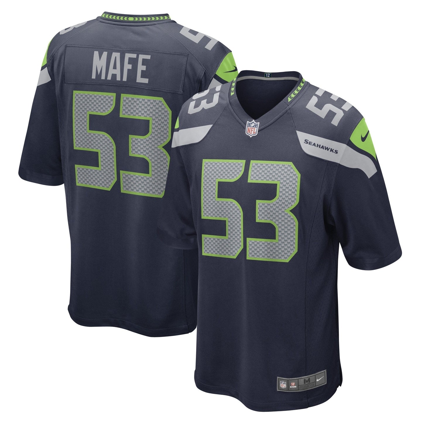 Seattle Seahawks Boye Mafe College Navy Game Player Jersey