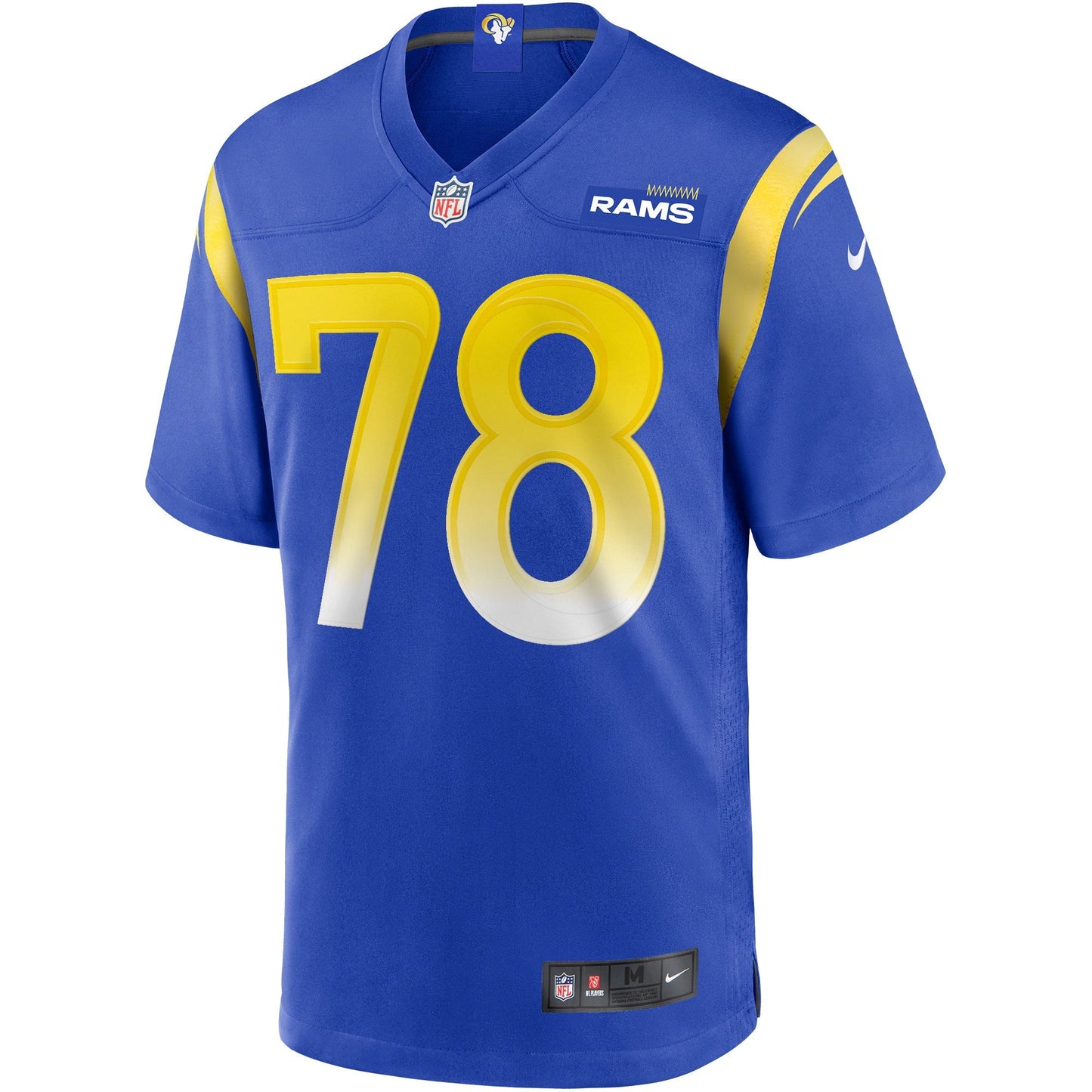 Los Angeles Rams Jackie Slater Royal Game Retired Player Jersey