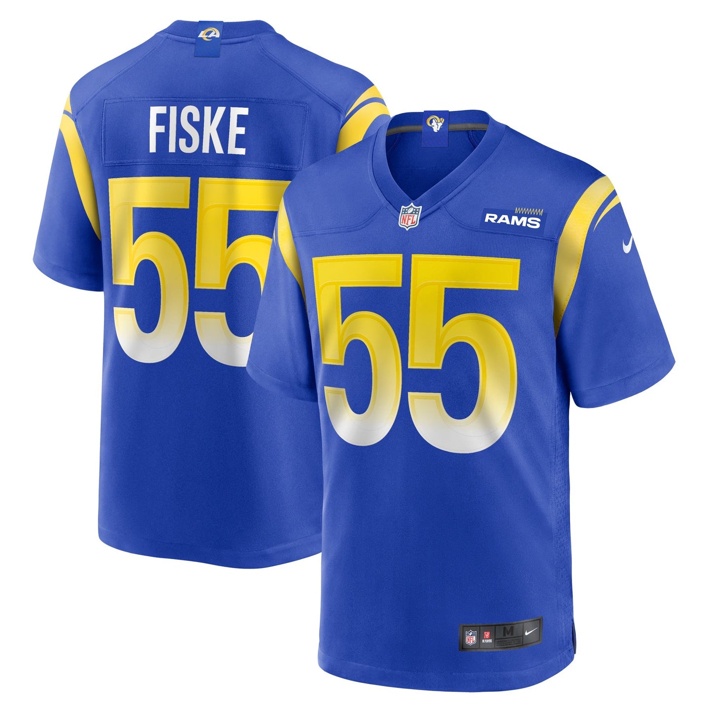 Los Angeles Rams Braden Fiske Royal Team Game Jersey