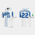 #22 DAVID FLETCHER ITALY BASEBALL 2023 WORLD BASEBALL CLASSIC JERSEY C WHITE Stitches Baseball Jerseys