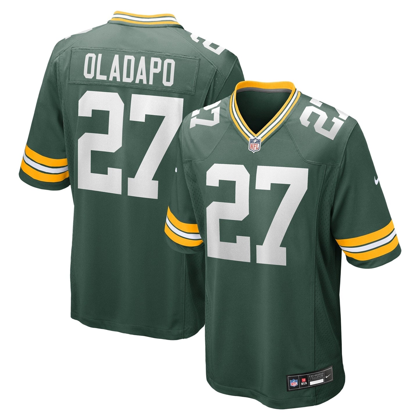 Green Bay Packers Kitan Oladapo Green Game Jersey