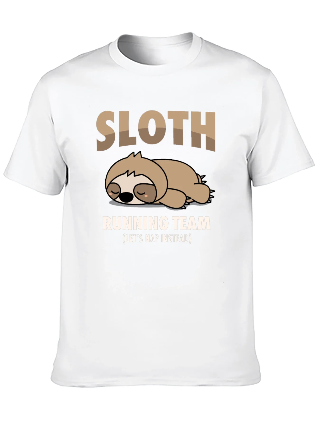 Sloth Running Team T-Shirt - Funny Nap Time Tee