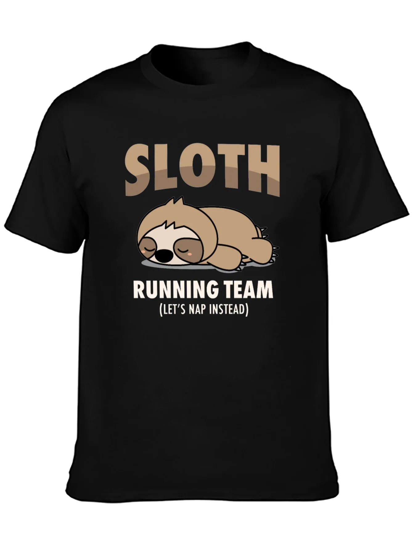 Sloth Running Team T-Shirt - Funny Nap Time Tee