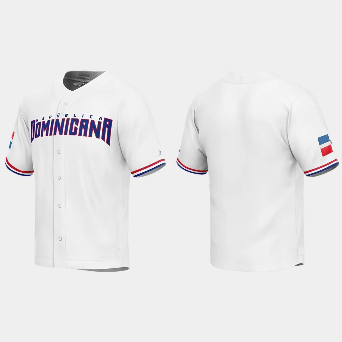 DOMINICAN REPUBLIC BASEBALL 2023 WORLD BASEBALL CLASSIC JERSEY C WHITE Stitches Baseball Jerseys