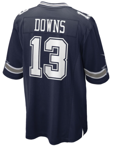 D.Cowboys #13 Caleb Downs Navy 2026 Draft First Round Pick No. 11 Team Game Jersey