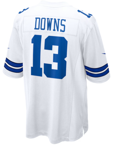 D.Cowboys #13 Caleb Downs White Game Jersey
