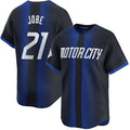 Detroit Tigers #21 Jackson Jobe Navy City Connect Cool Base Stitched Baseball Jersey