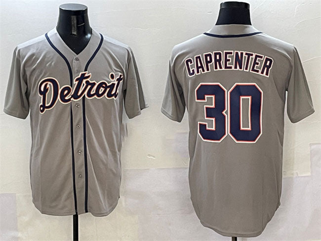 Detroit Tigers #30 Kerry Carpenter Grey Cool Base Stitched Baseball Jersey