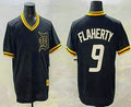 Detroit Tigers #9 Jack Flaherty Black Gold Cooperstown Legend V Neck Stitched Baseball Jerseys