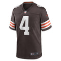 Cleveland Browns Deshaun Watson Brown Game Jersey