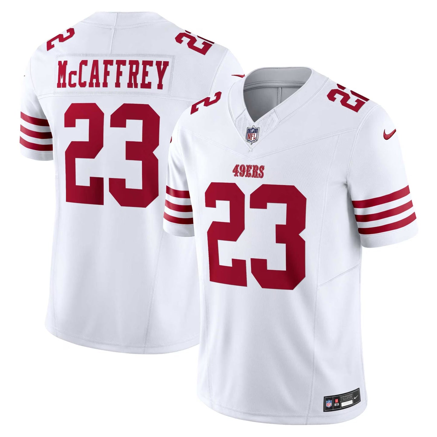 San Francisco 49ers Christian McCaffrey White Vapor F.U.S.E. Limited Jersey