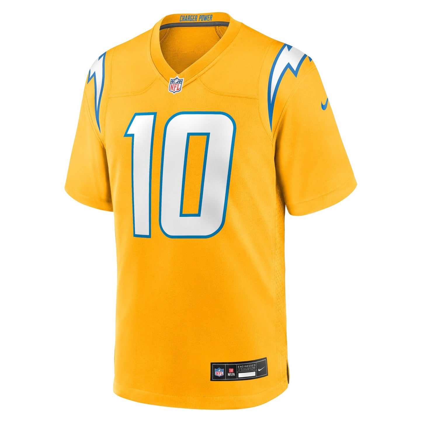 Los Angeles Chargers Justin Herbert Gold Alternate Charger Power Game Player Jersey