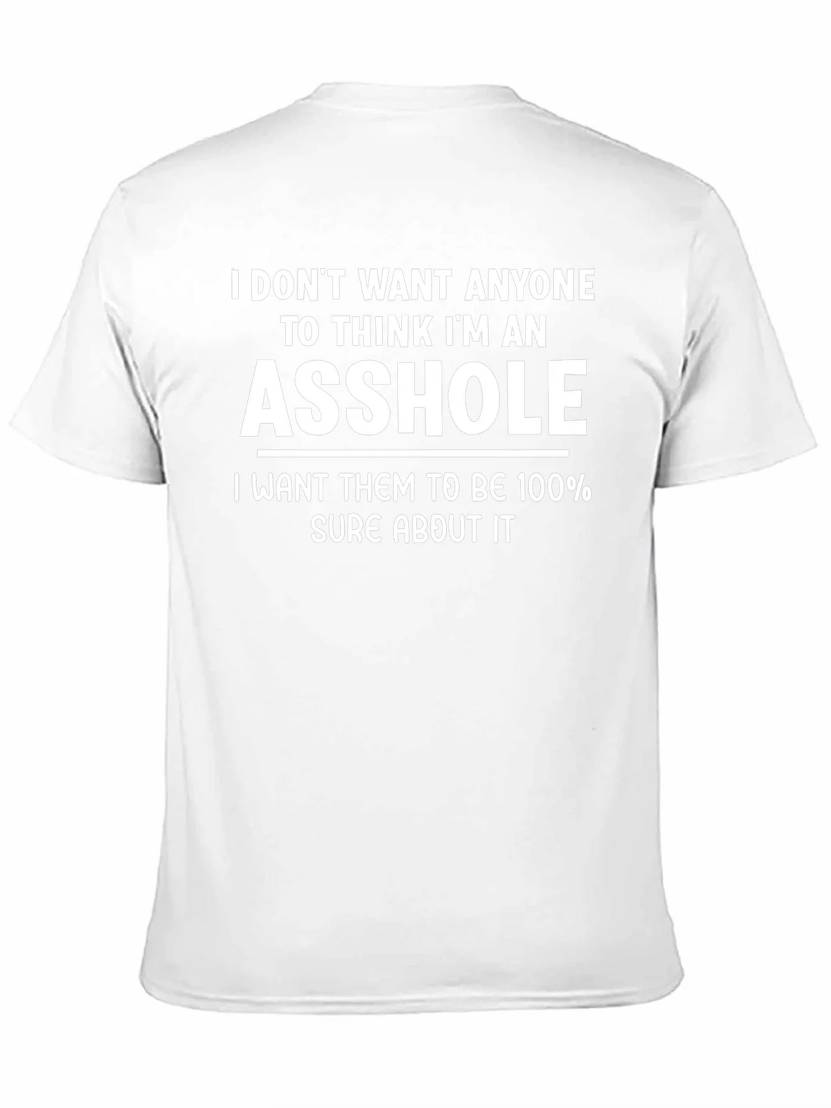 Funny ASS HOLE Statement Black T-Shirt