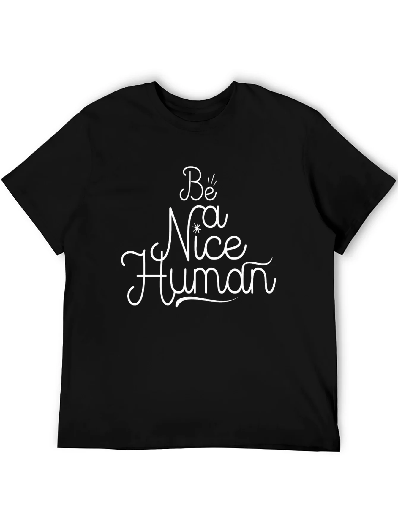 Be Nice Human Black Graphic Tee