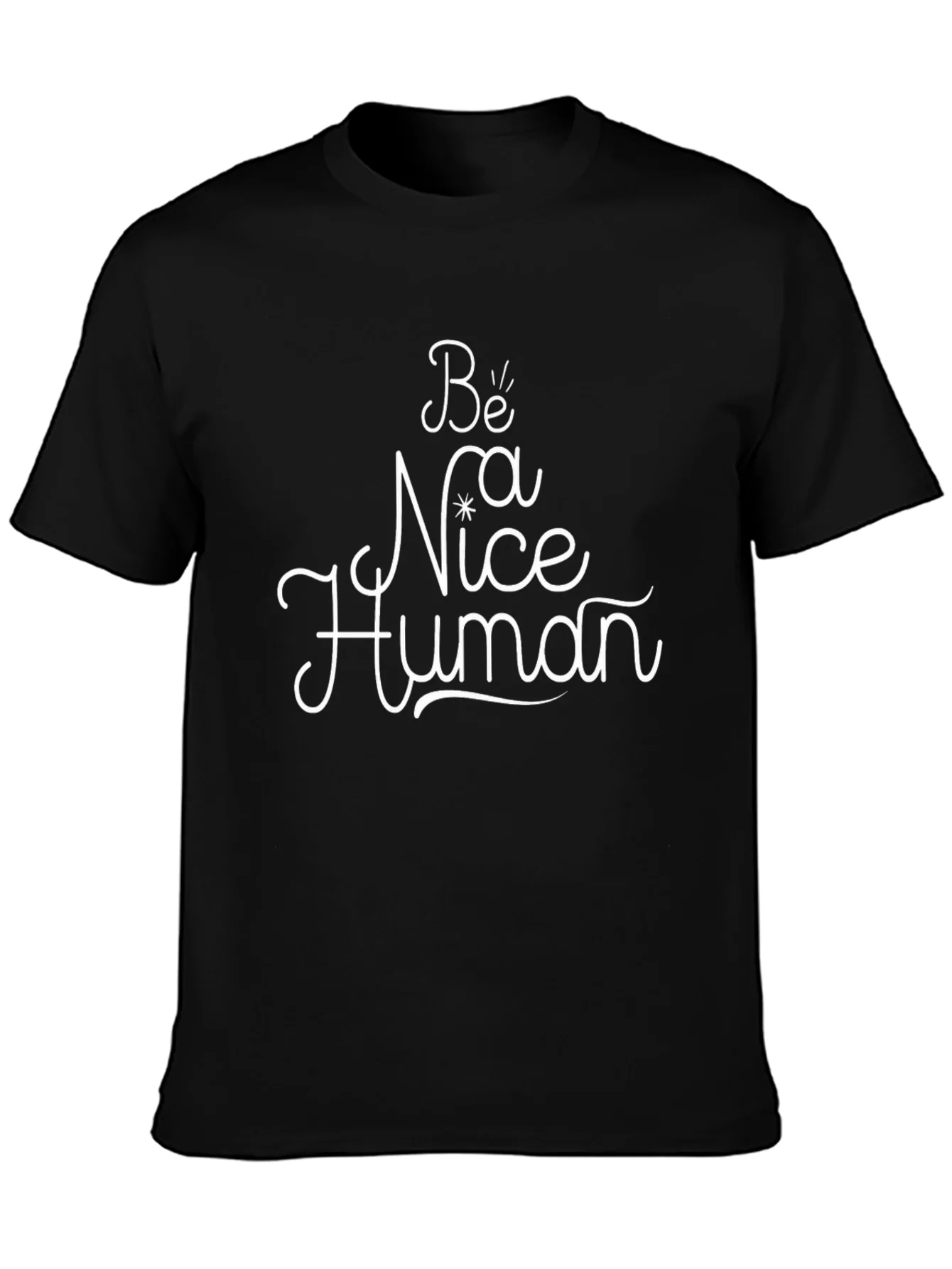 Be Nice Human Black Graphic Tee