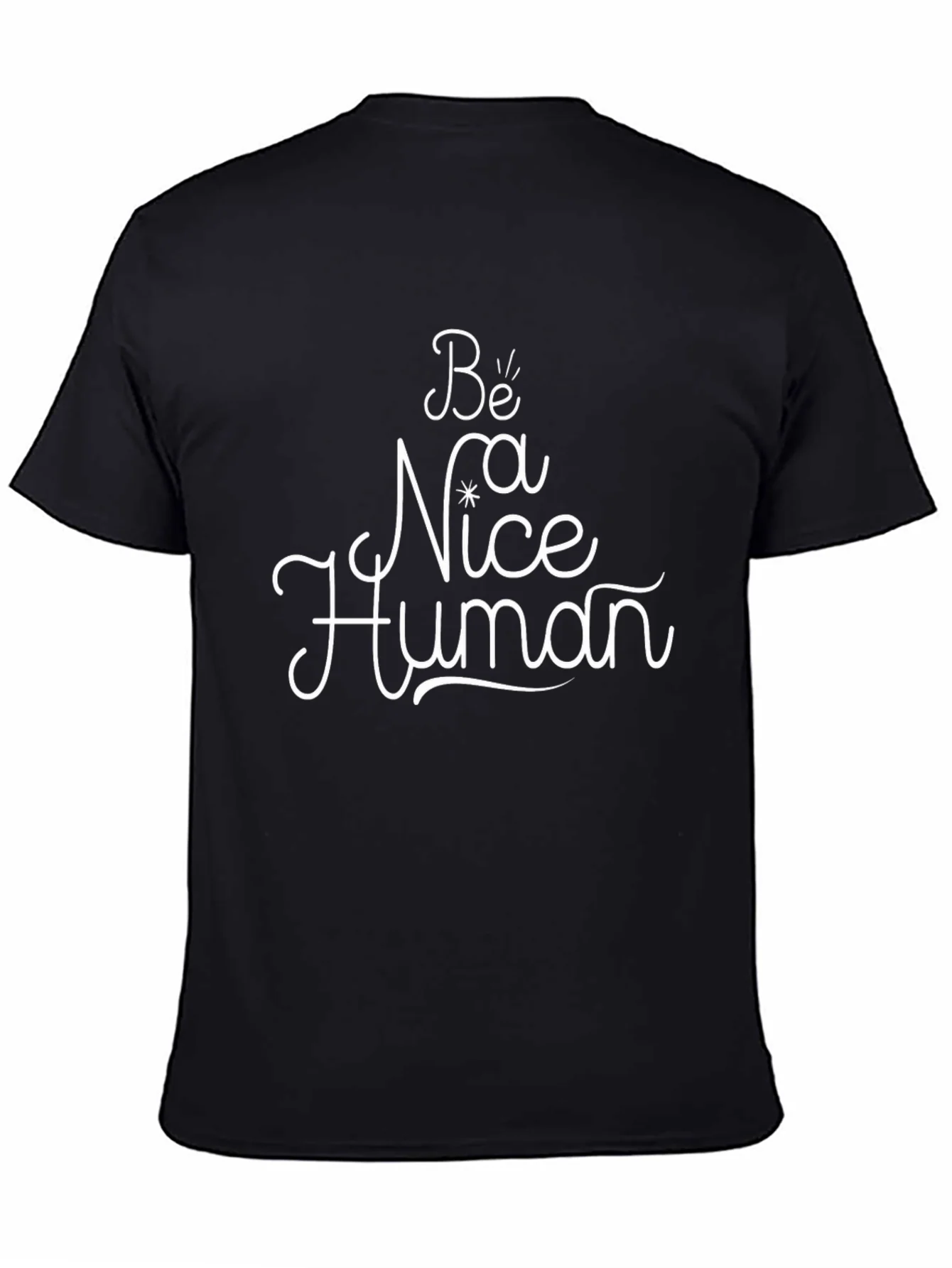 Be Nice Human Black Graphic Tee