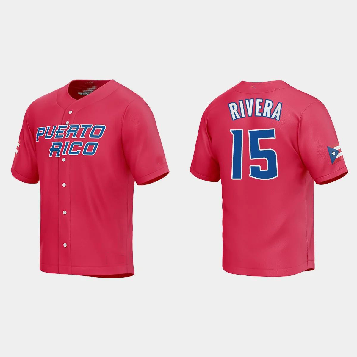 #15 EMMANUEL RIVERA WORLD BASEBALL CLASSIC 2023 WORLD BASEBALL CLASSIC JERSEY C RED Stitches Baseball Jerseys
