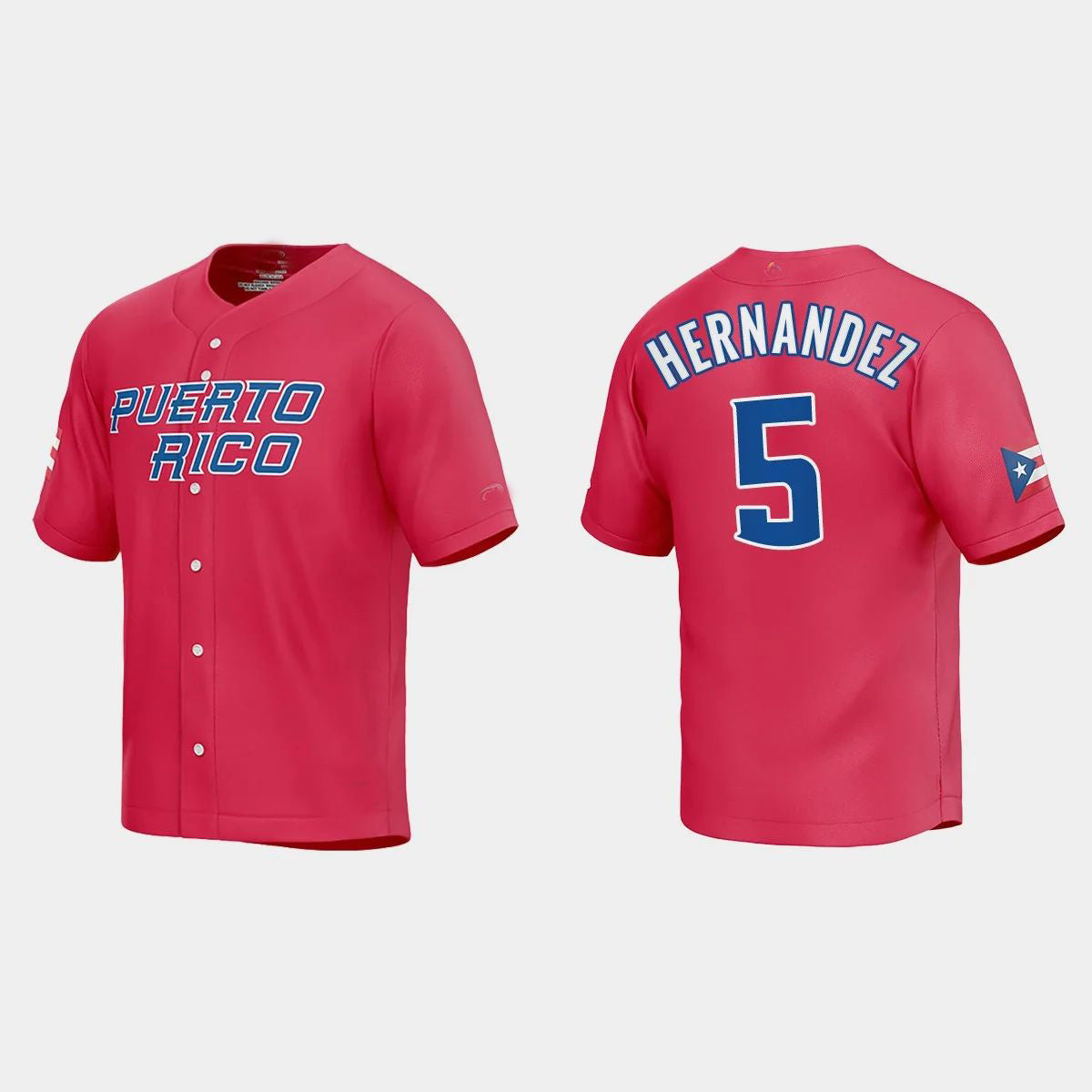 #5 ENRIQUE HERNANDEZ WORLD BASEBALL CLASSIC 2023 WORLD BASEBALL CLASSIC JERSEY C RED Stitches Baseball Jerseys