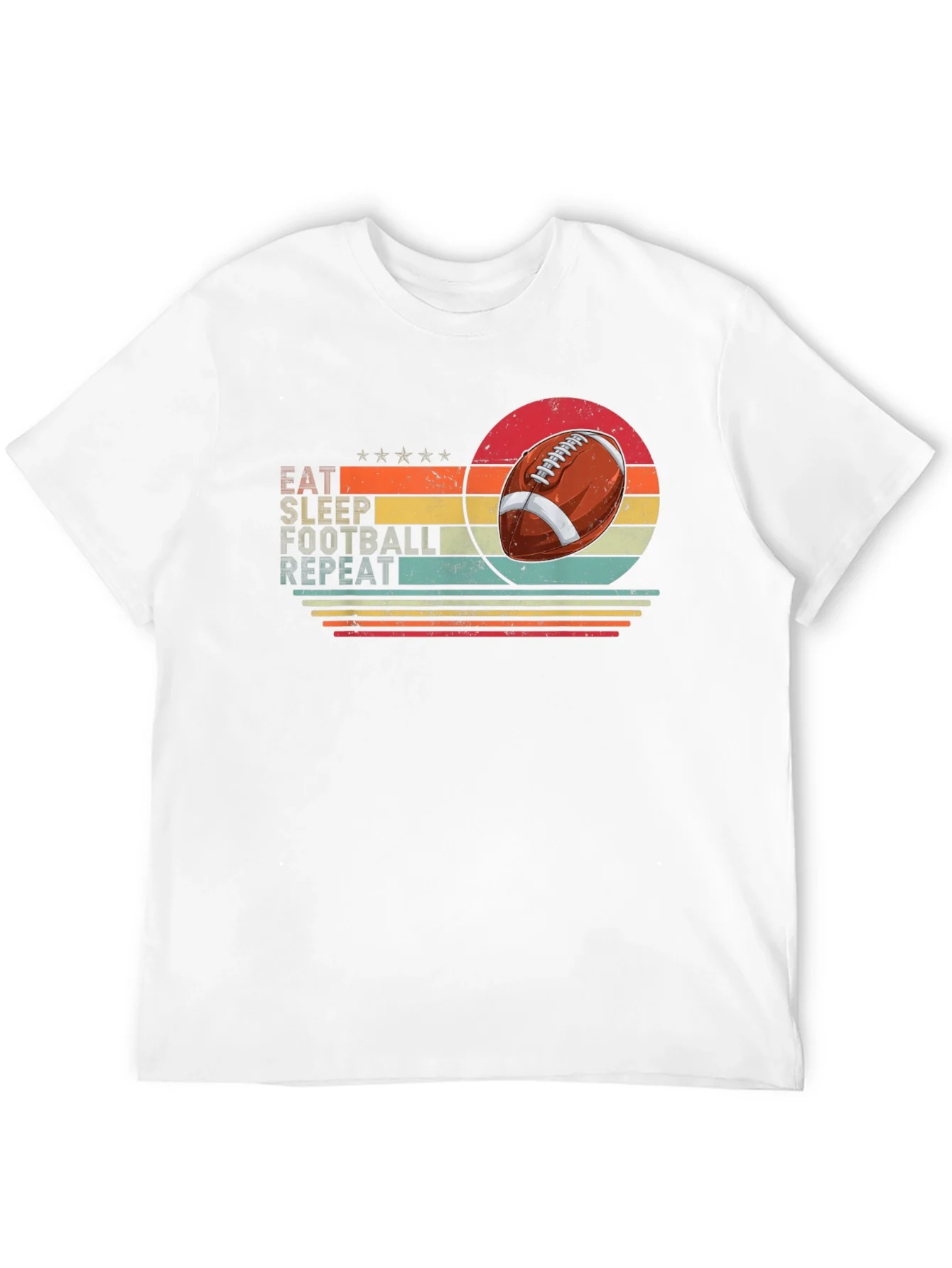 Eat Sleep Football Repeat Black T-Shirt