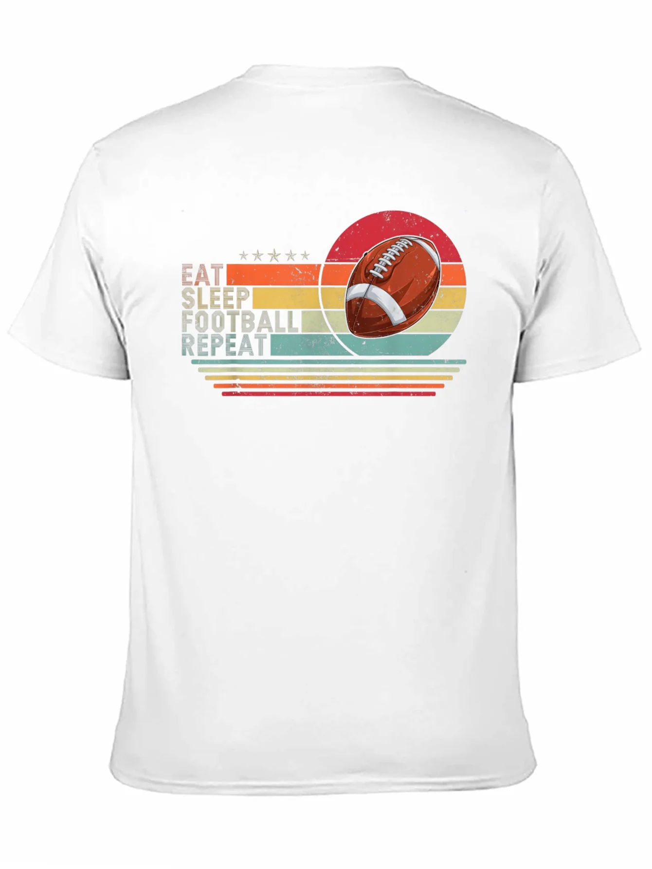 Eat Sleep Football Repeat Black T-Shirt