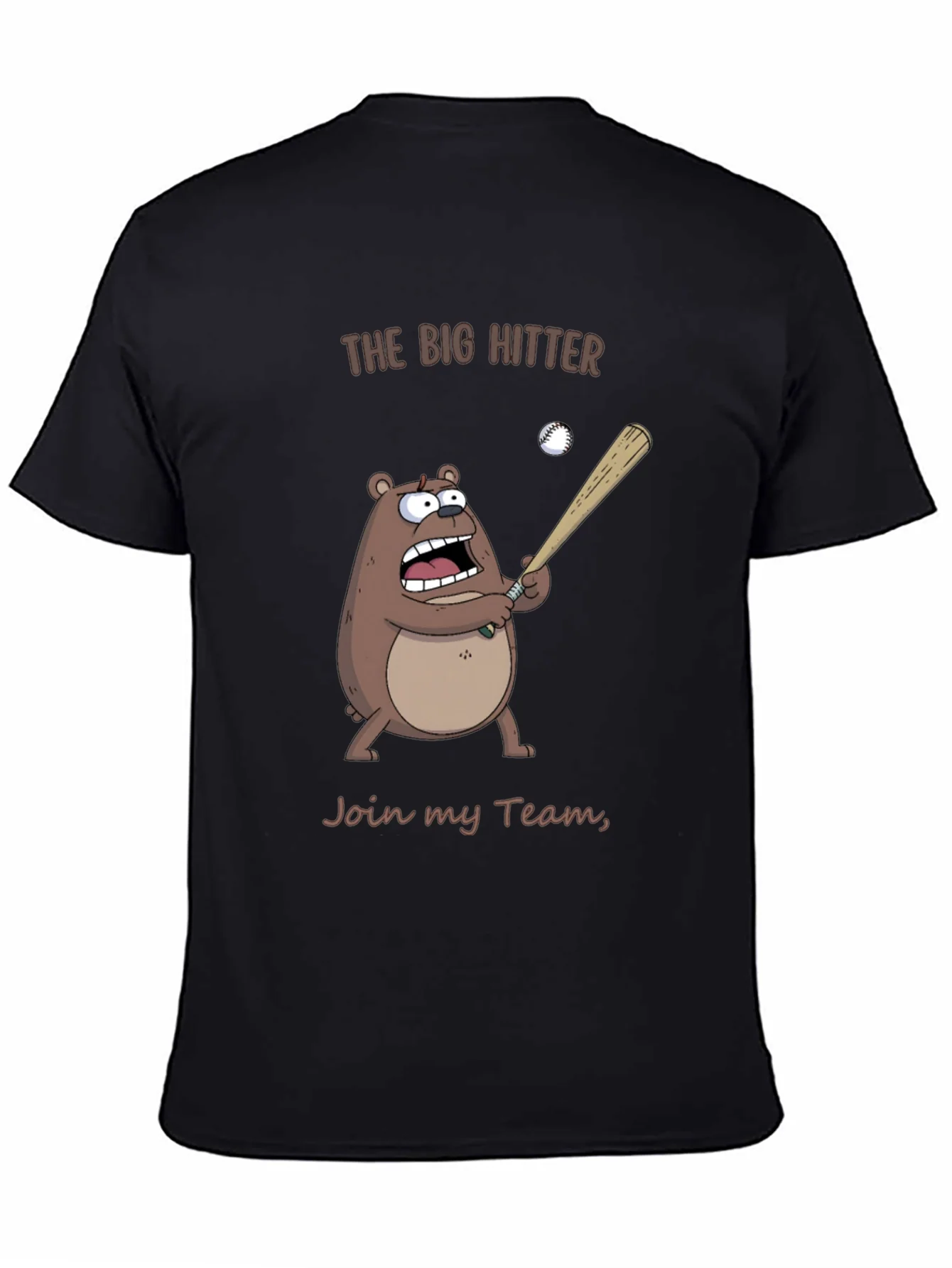 The Big Hitter Bear T-Shirt - Funny Baseball Tee