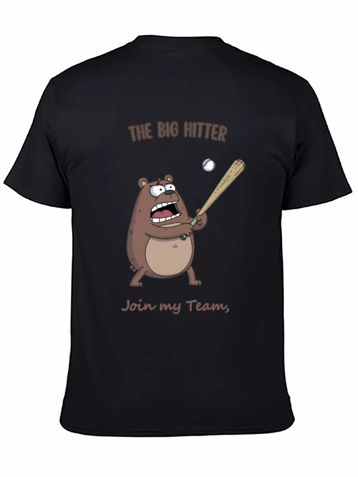 The Big Hitter Bear T-Shirt - Funny Baseball Tee