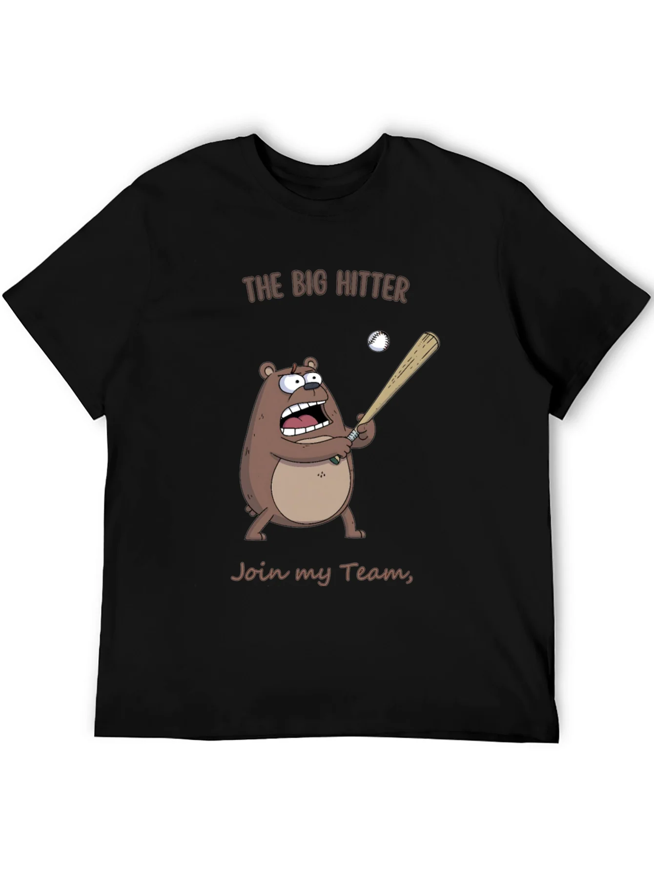 The Big Hitter Bear T-Shirt - Funny Baseball Tee