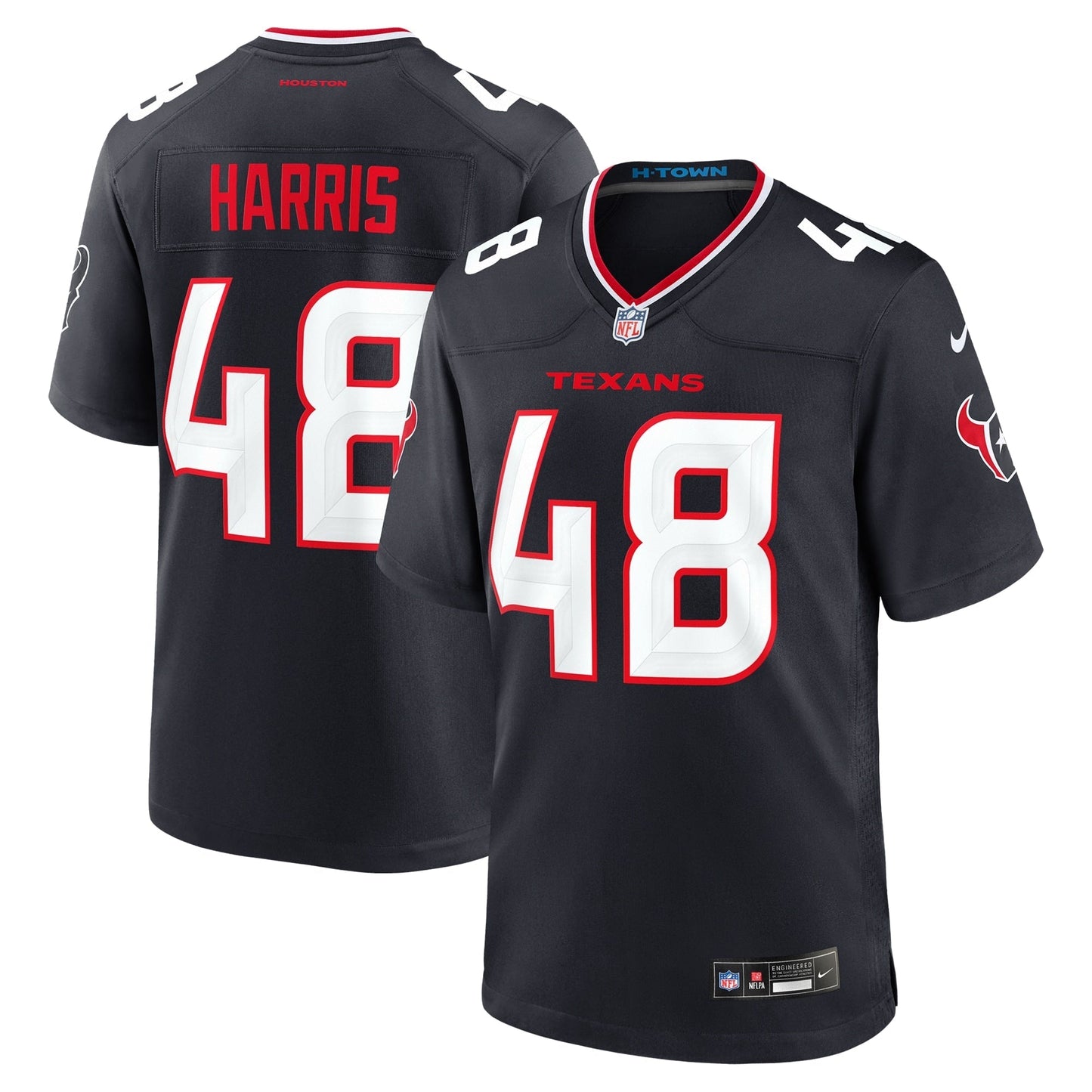 Houston Texans Christian Harris Navy Team Game Jersey
