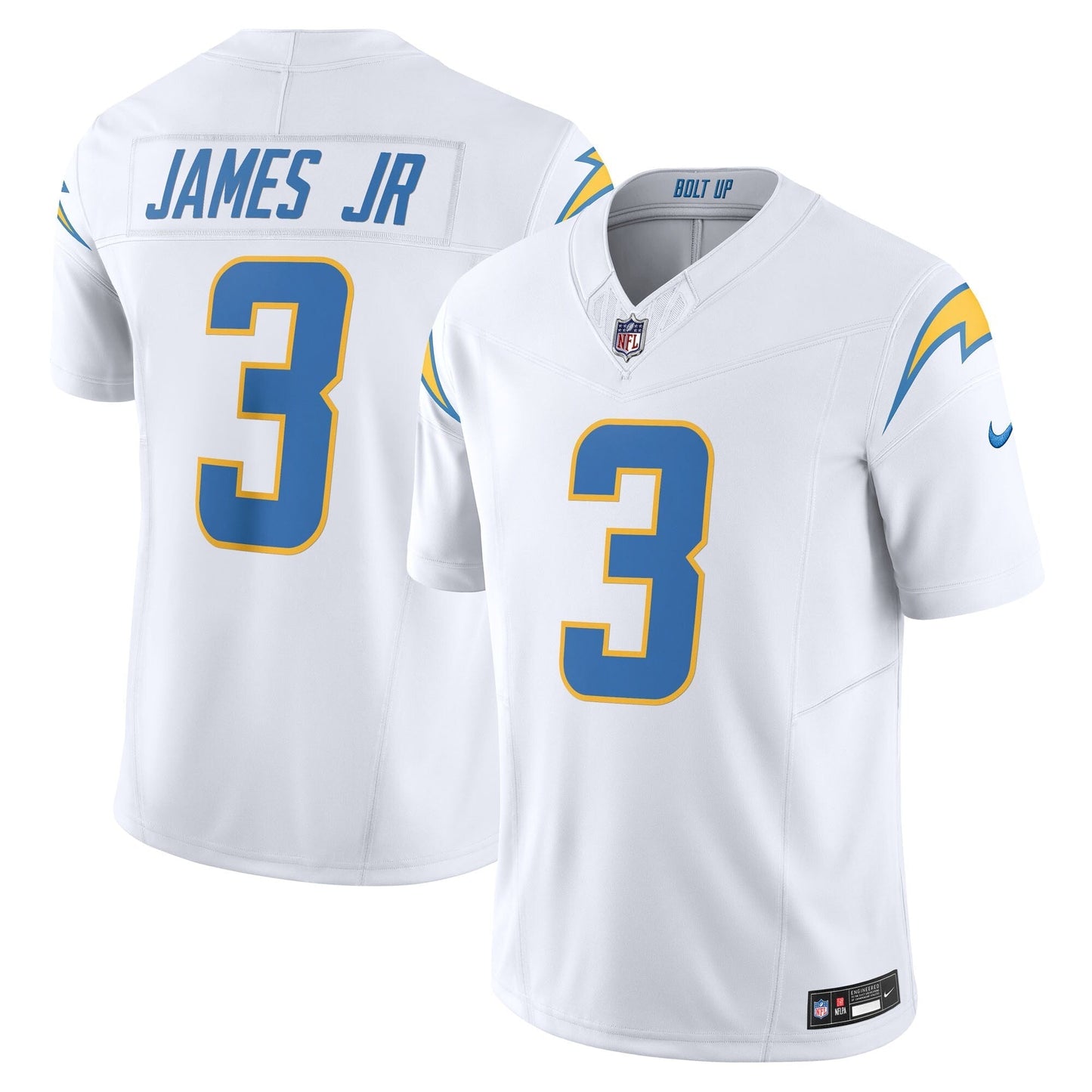 Los Angeles Chargers Derwin James Jr. White Vapor F.U.S.E. Limited Jersey