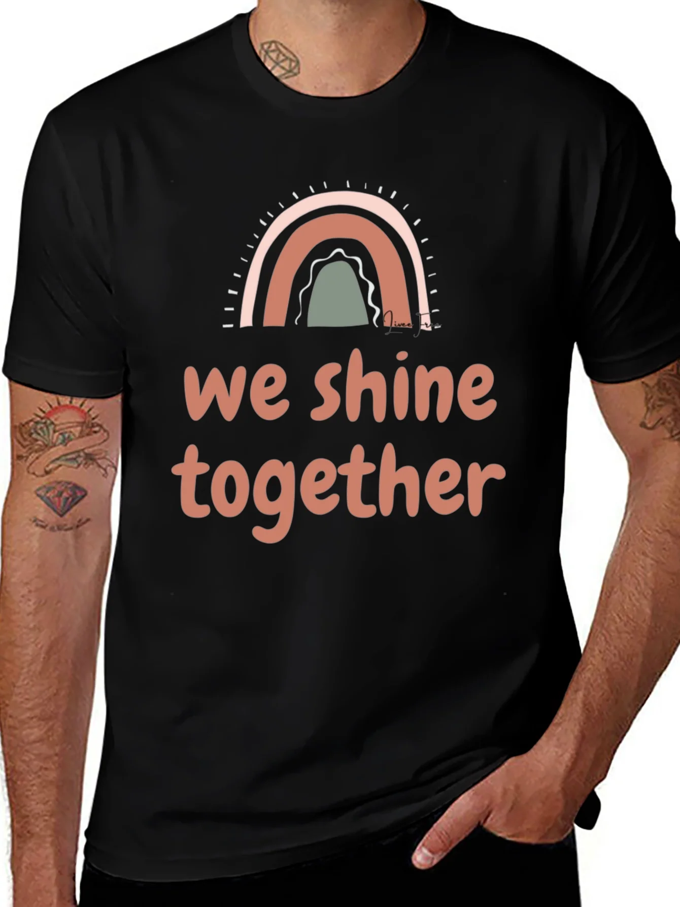 We Shine Together Graphic Tee - Positive Vibes Shirt