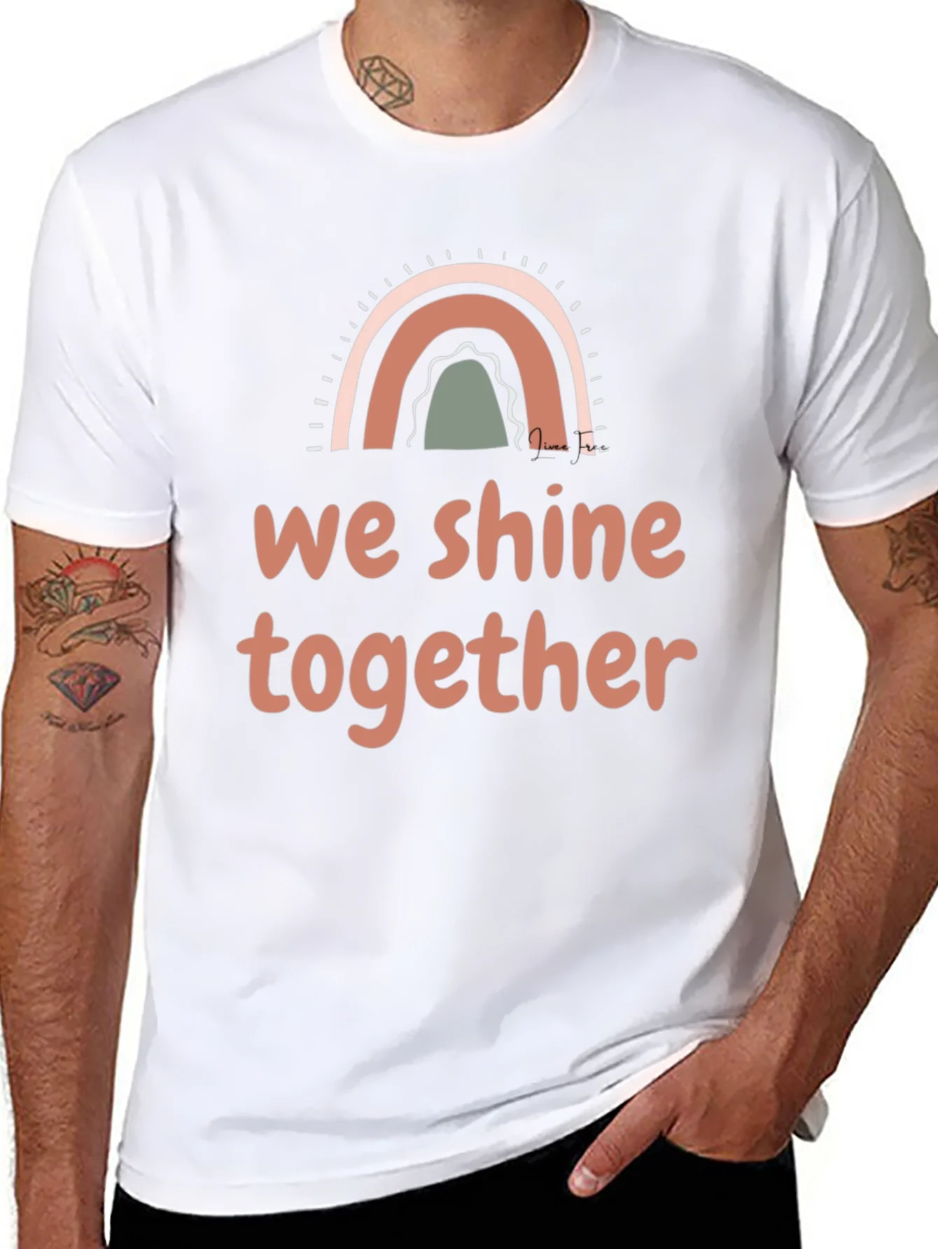 We Shine Together Graphic Tee - Positive Vibes Shirt