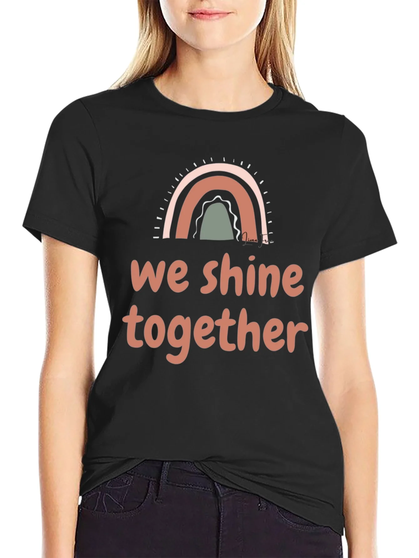 We Shine Together Graphic Tee - Positive Vibes Shirt