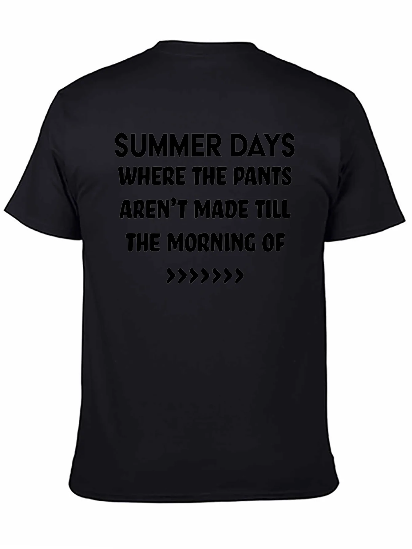 Summer Days T-Shirt - Casual Black Tee
