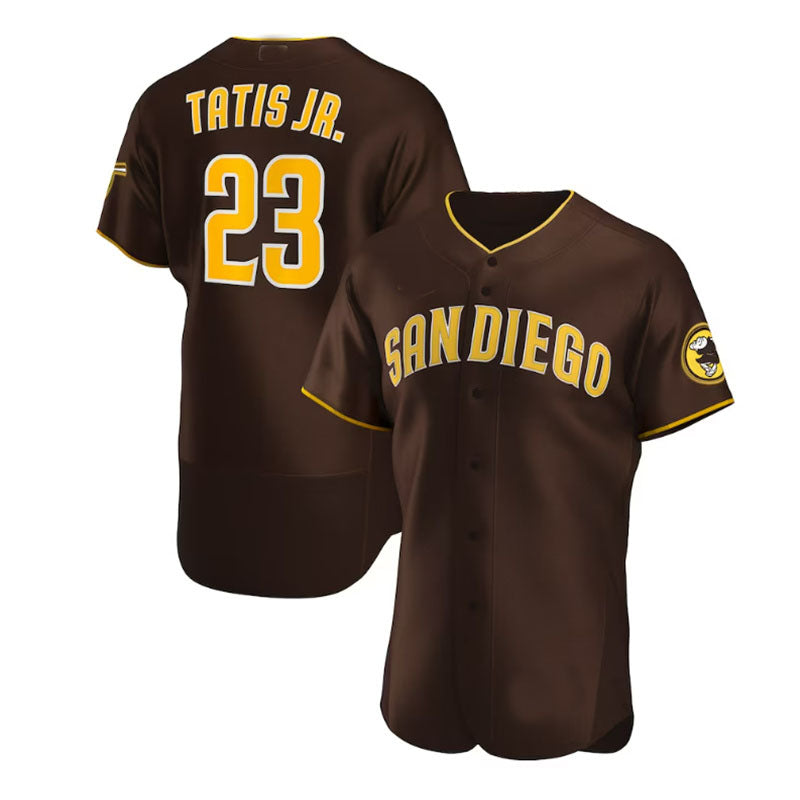 San Diego Padres #23 Fernando Tatas Jr. Road Authentic Player Jersey - Brown Baseball Jerseys