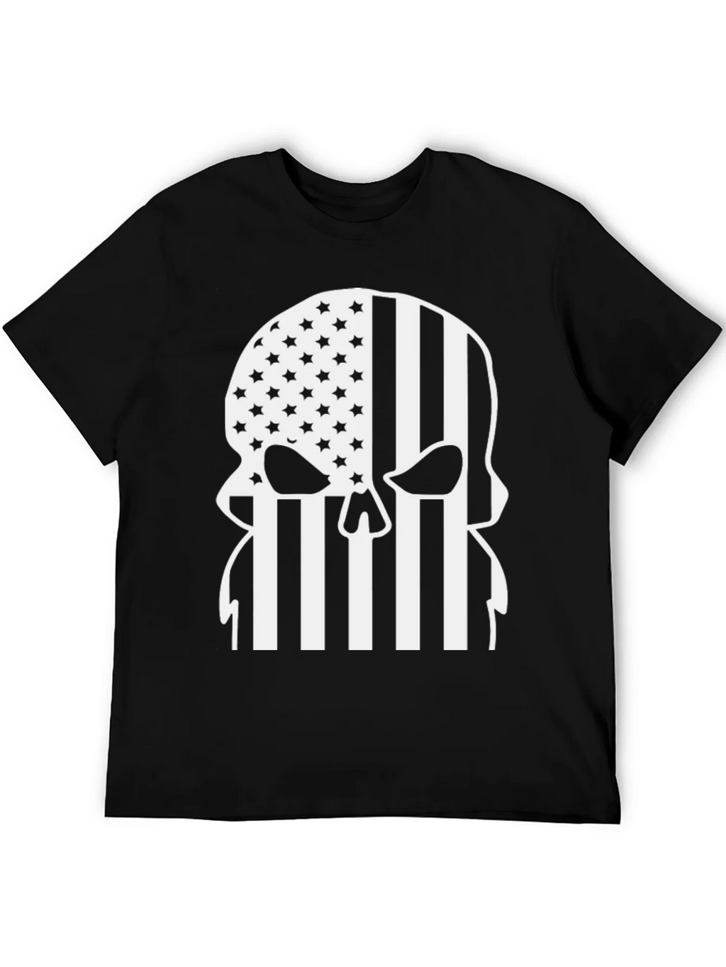 American Flag Punisher Skull Graphic T-Shirt