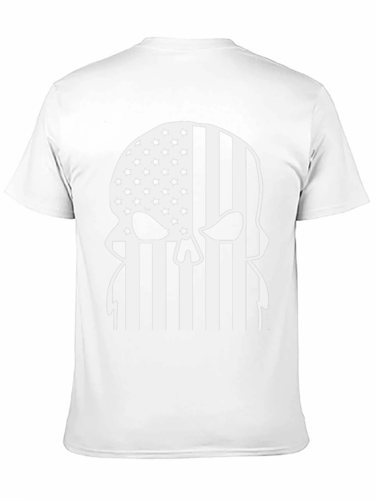 American Flag Punisher Skull Graphic T-Shirt