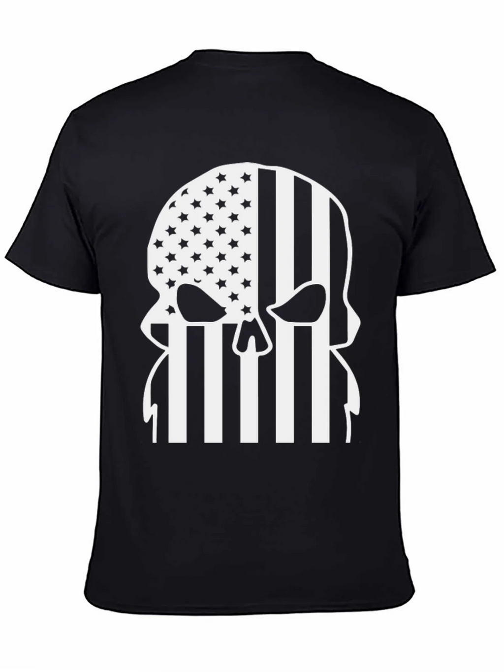 American Flag Punisher Skull Graphic T-Shirt